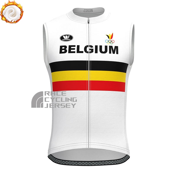 Belgium Galou Fleece Sleeveless Cycling Jersey