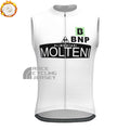 White MOLTENI Fleece Sleeveless Cycling Jersey