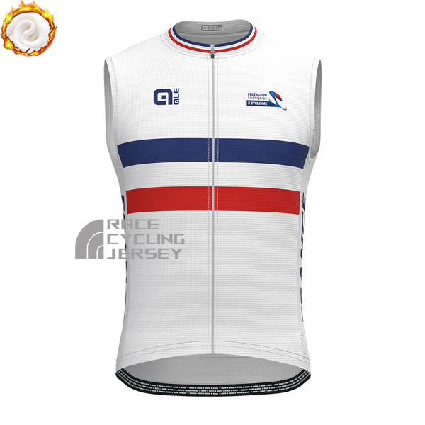 France ALE Fleece Sleeveless Cycling Jersey