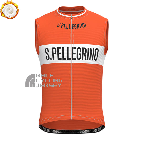 S.PELLEGRINO Fleece Sleeveless Cycling Jersey
