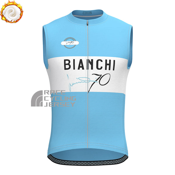 70 Bianchi Fleece Sleeveless Cycling Jersey