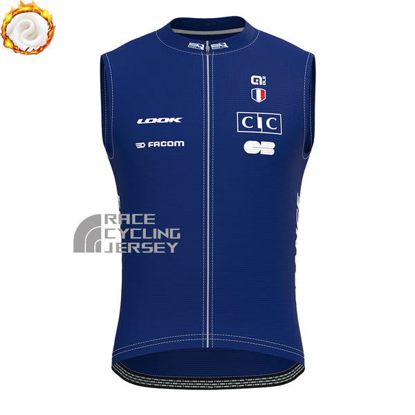 2025 France Fleece Sleeveless Cycling Jersey