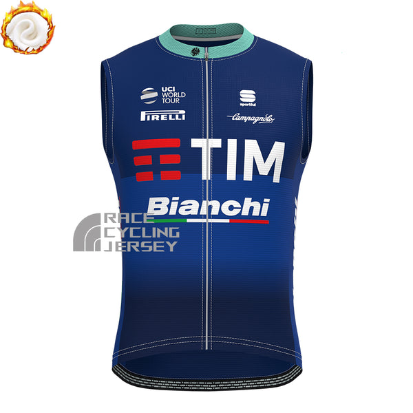 TIM Bianchi Fleece Sleeveless Cycling Jersey