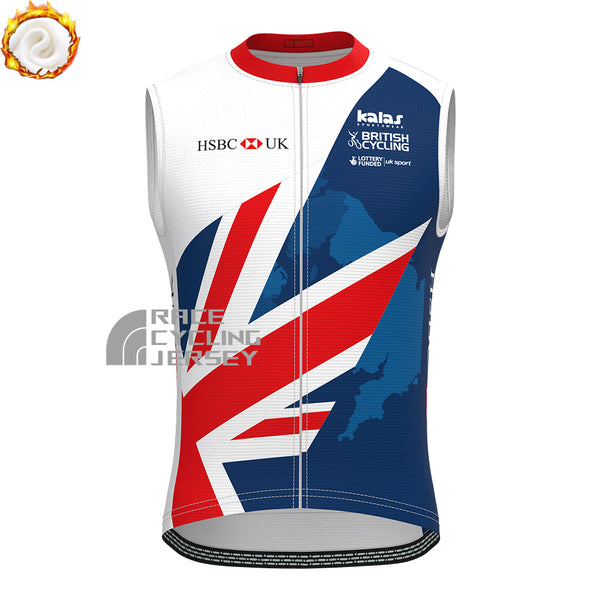 2017 United Kingdom Fleece Sleeveless Cycling Jersey