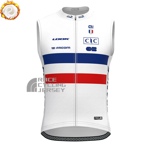 France CIC Fleece Sleeveless Cycling Jersey