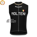 Black MOLTENI Fleece Sleeveless Cycling Jersey