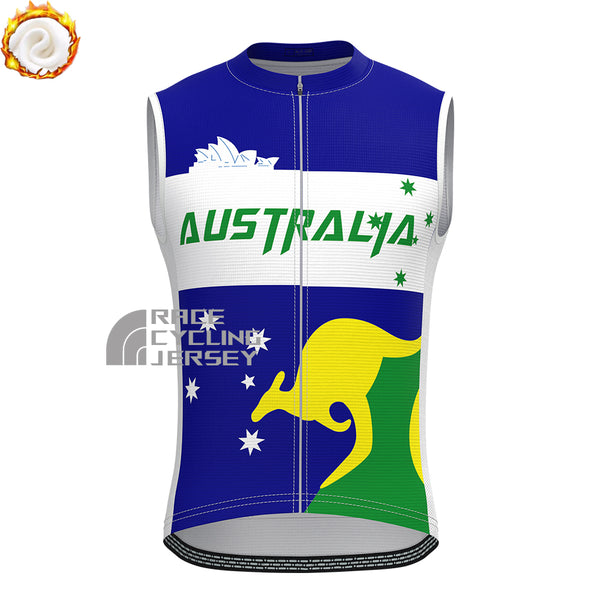 Kangaroo Australia Fleece Sleeveless Cycling Jersey