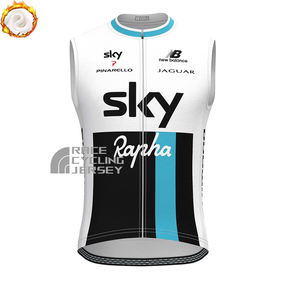 Sky Rapha Fleece Sleeveless Cycling Jersey