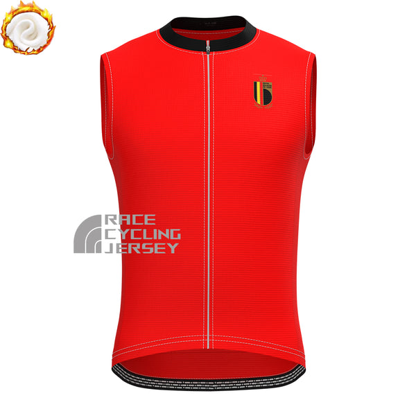 Belgium leon Fleece Sleeveless Cycling Jersey