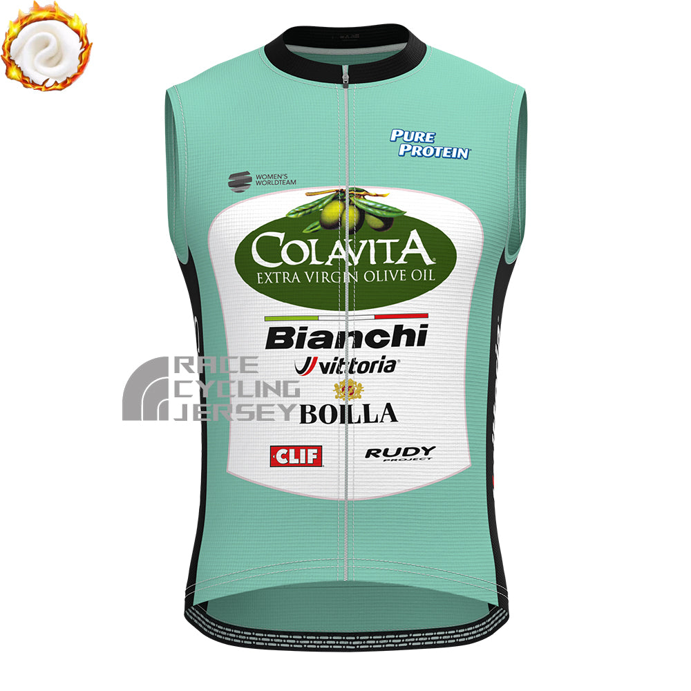Colavita Bianchi Fleece Sleeveless Cycling Jersey