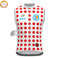Tour de France Red dot Fleece Sleeveless Cycling Jersey