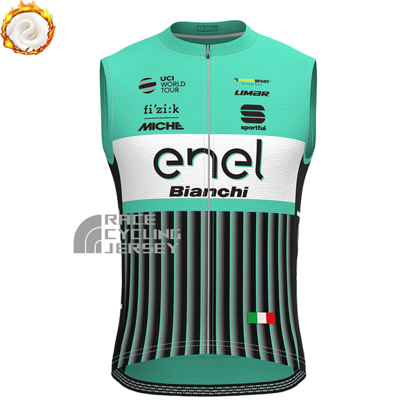 ENEL Bianchi Fleece Sleeveless Cycling Jersey