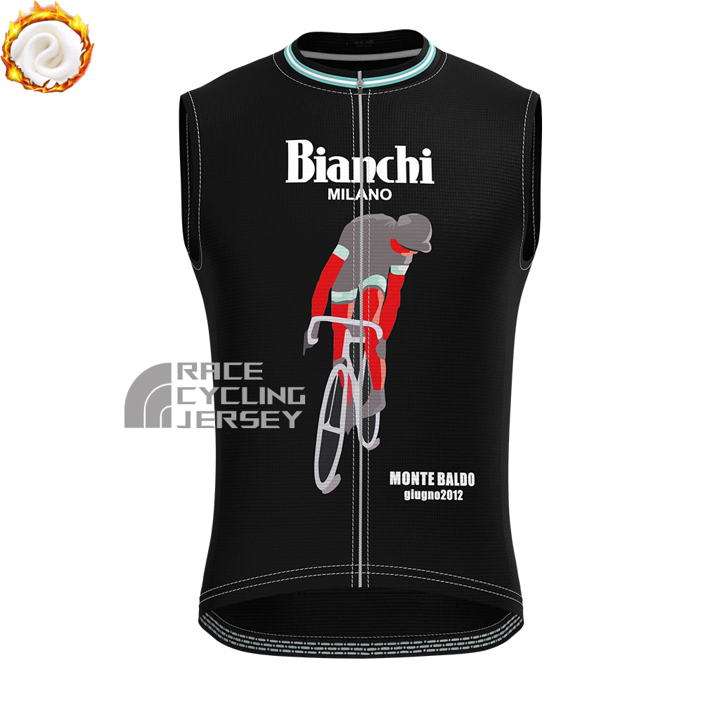 Rider Bianchi Fleece Sleeveless Cycling Jersey