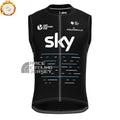 2017 Sky Castelli Fleece Sleeveless Cycling Jersey