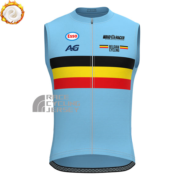 2018 Belgium Fleece Sleeveless Cycling Jersey