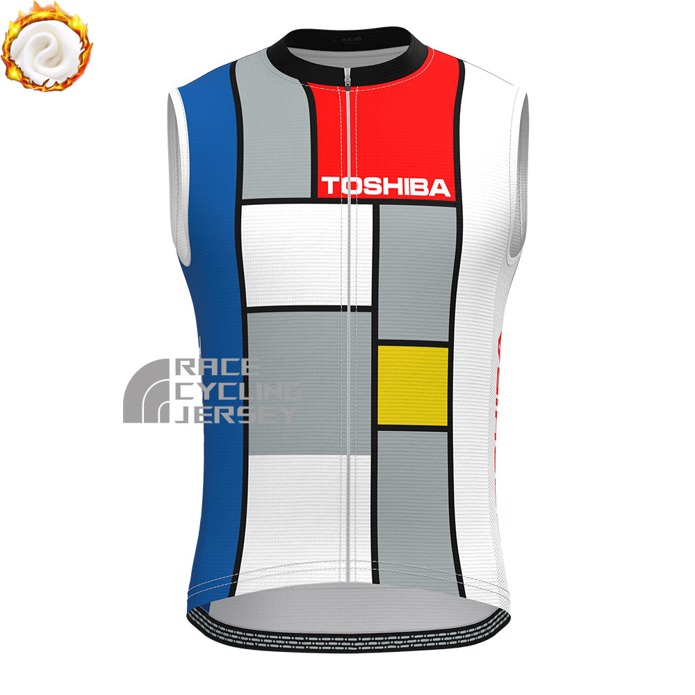 TOSHIBA Fleece Sleeveless Cycling Jersey