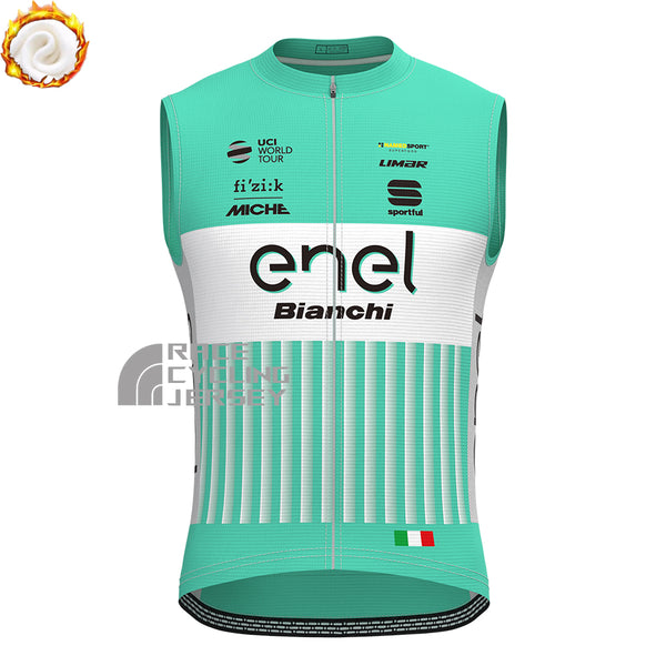 fi`zi:k Bianchi Fleece Sleeveless Cycling Jersey