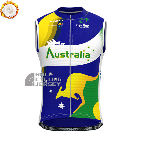 Australia Fleece Sleeveless Cycling Jersey