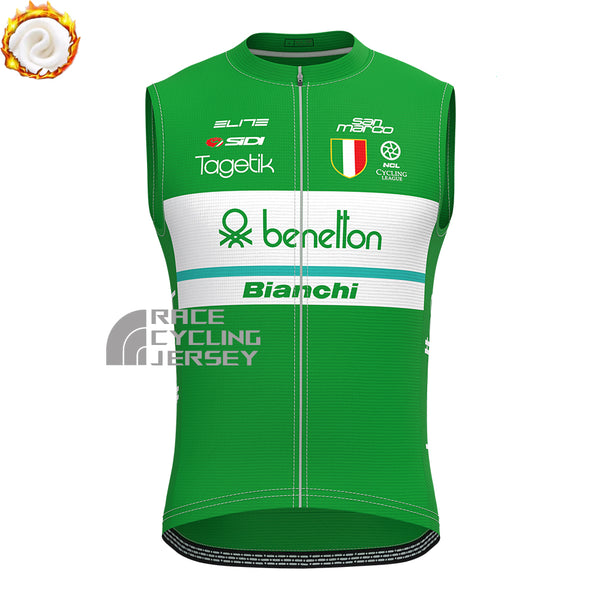 Benetton Bianchi Fleece Sleeveless Cycling Jersey