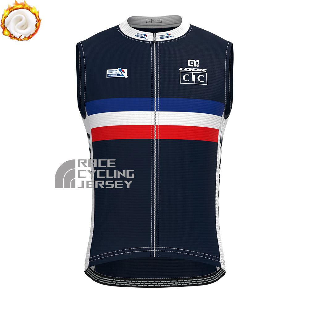 2022 France Fleece Sleeveless Cycling Jersey