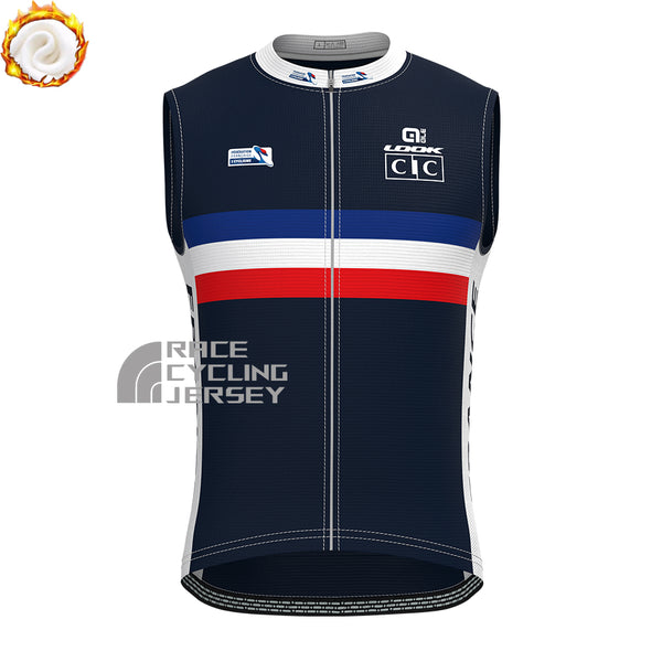 2022 France Fleece Sleeveless Cycling Jersey
