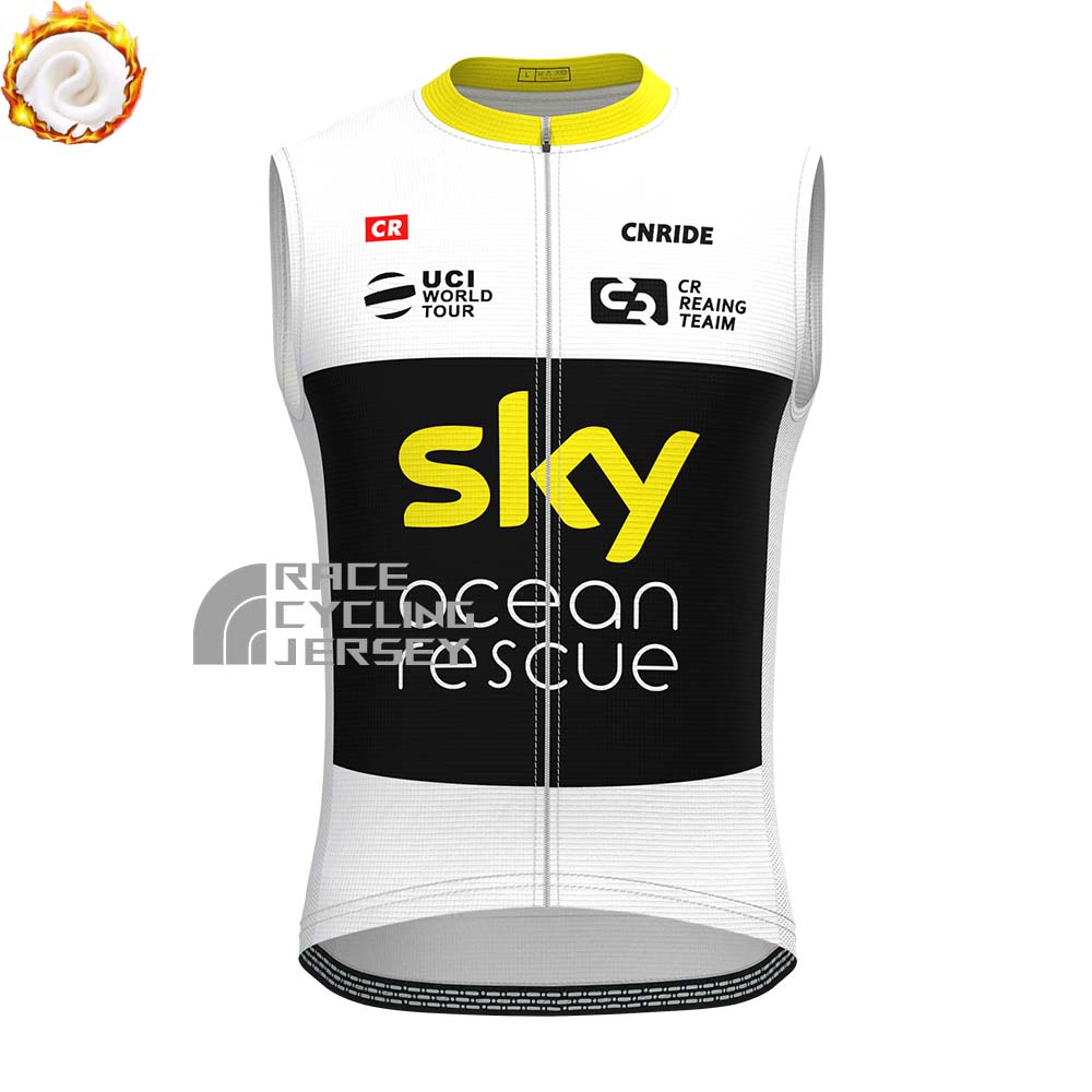 Sky Ocean Rescue Fleece Sleeveless Cycling Jersey