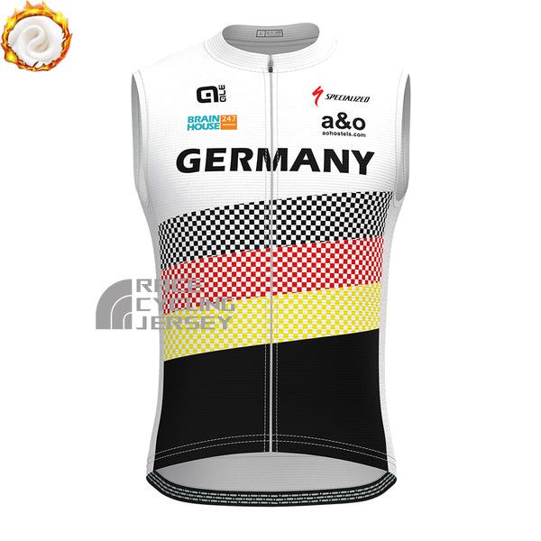 Germany Fleece Sleeveless Cycling Jersey