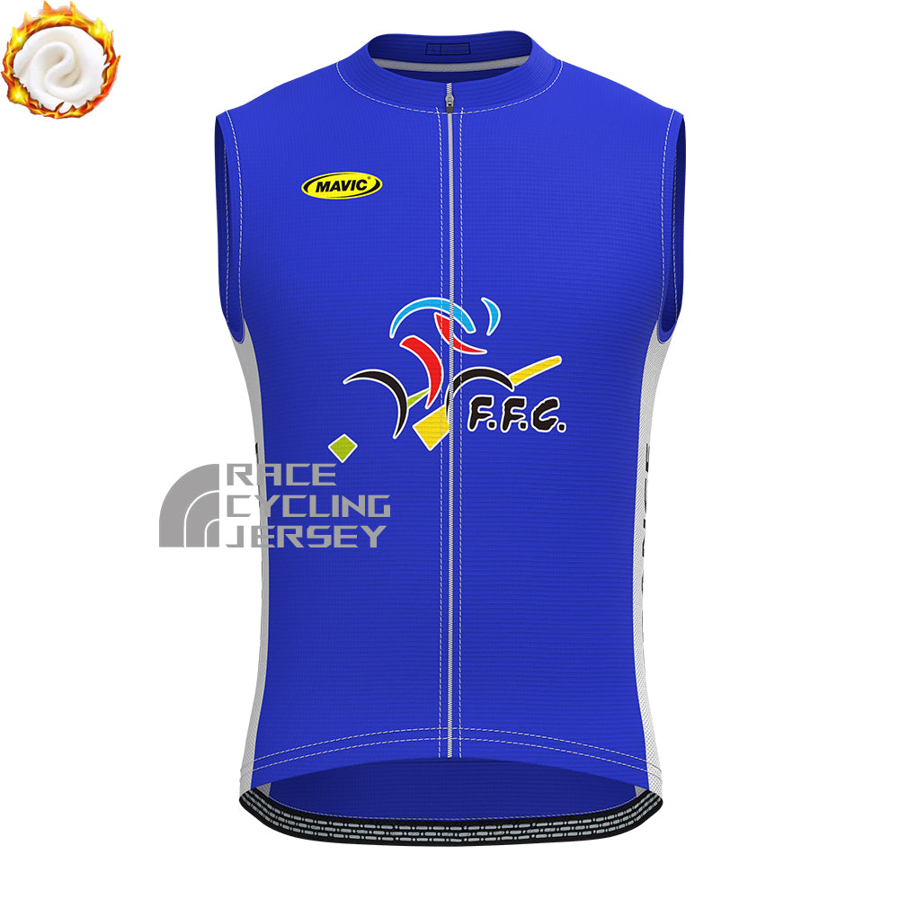 2003 France Fleece Sleeveless Cycling Jersey
