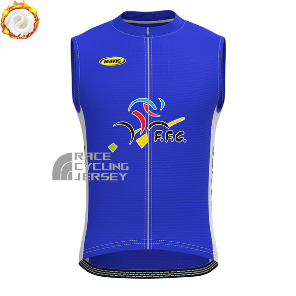 2003 France Fleece Sleeveless Cycling Jersey