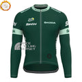 Tour de France Green Fleece Long Cycling Jersey
