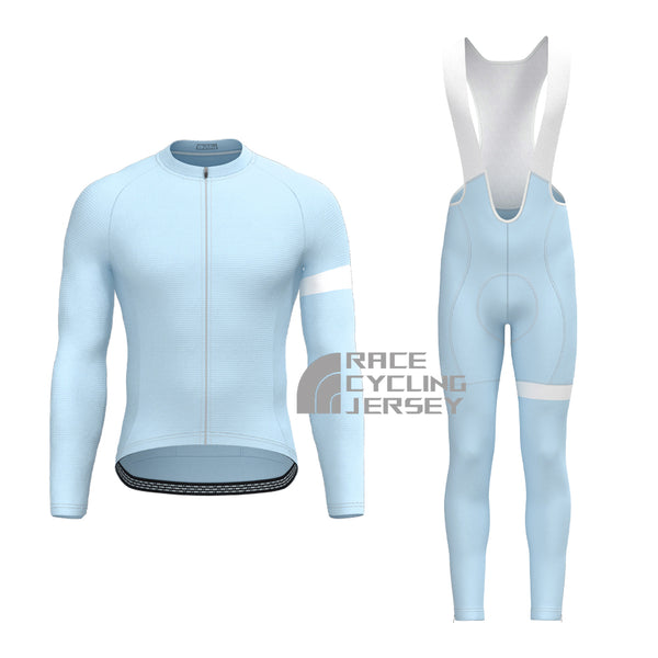 Baby Blue Long Sleeves Cycling Kits