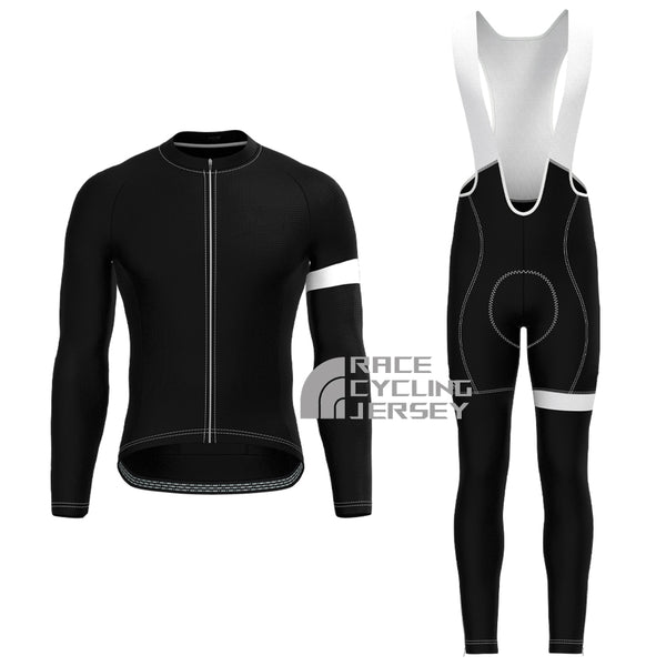 Black Long Sleeves Cycling Kits