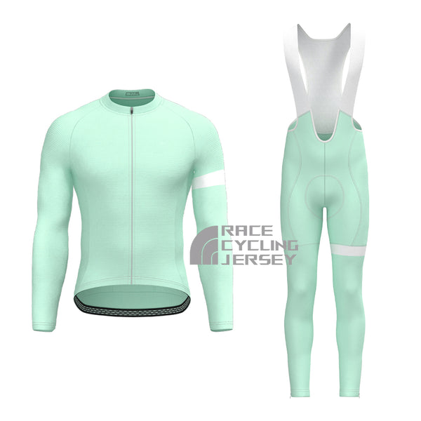 Macaron Green Long Sleeves Cycling Kits