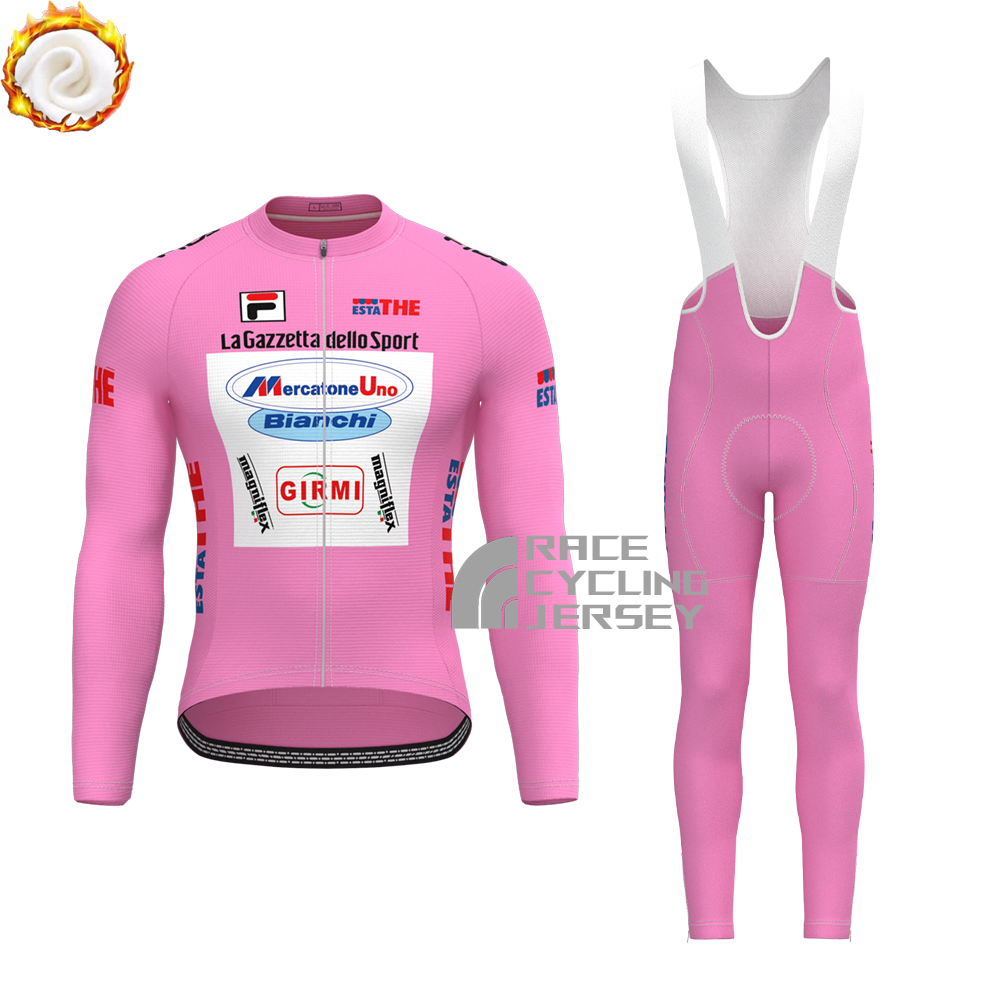 1998 Bianchi Fleece Long Sleeves Cycling Kits